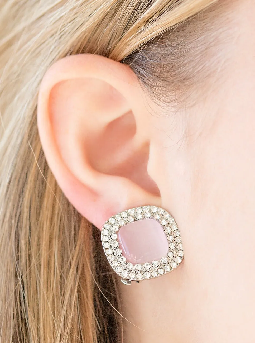  DEW What I DEW Pink Clip On Earrings