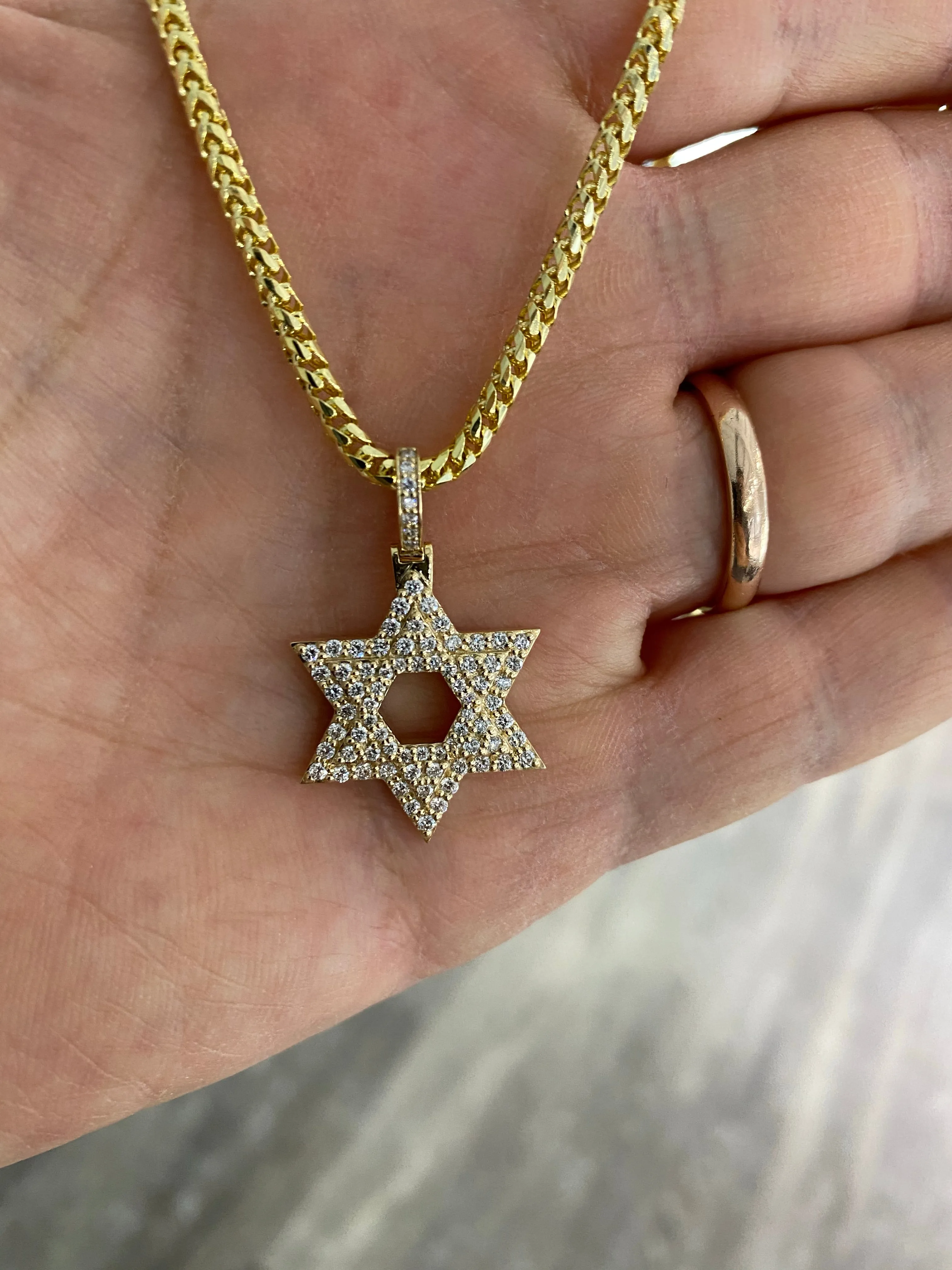 Diamond Star of David Pendant