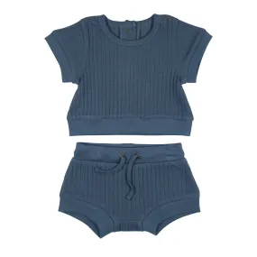 Dolphin Ribbed Tee & Shortie Set