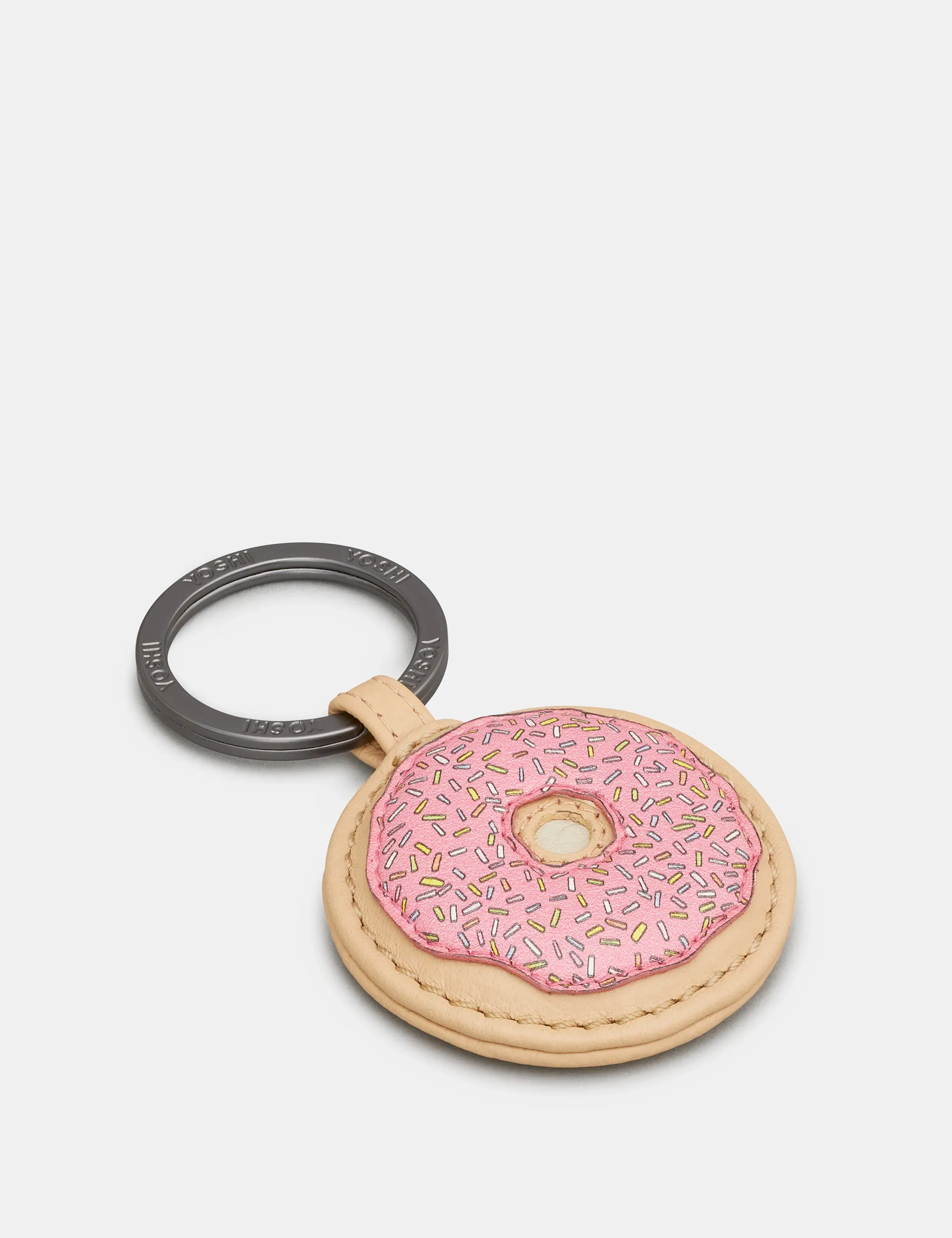 Donut Leather Keyring