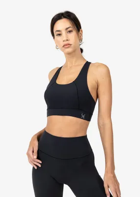 Elevate Life Crossback Bra Black