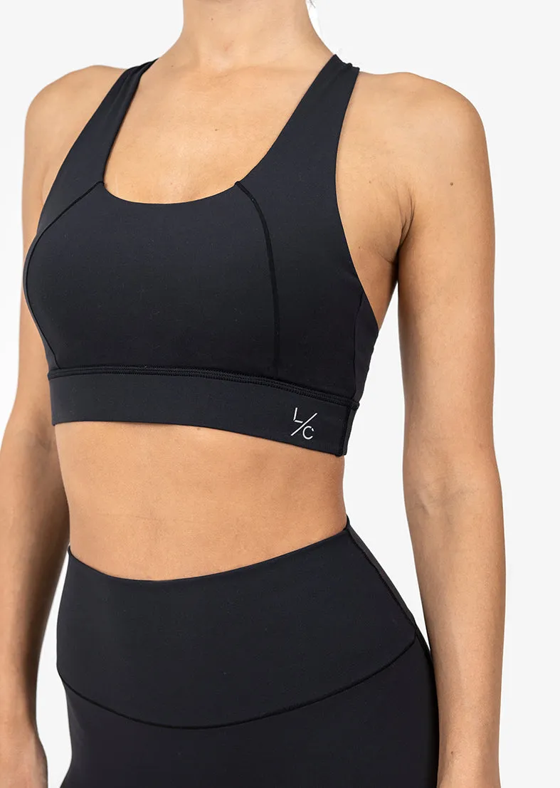 Elevate Life Crossback Bra Black