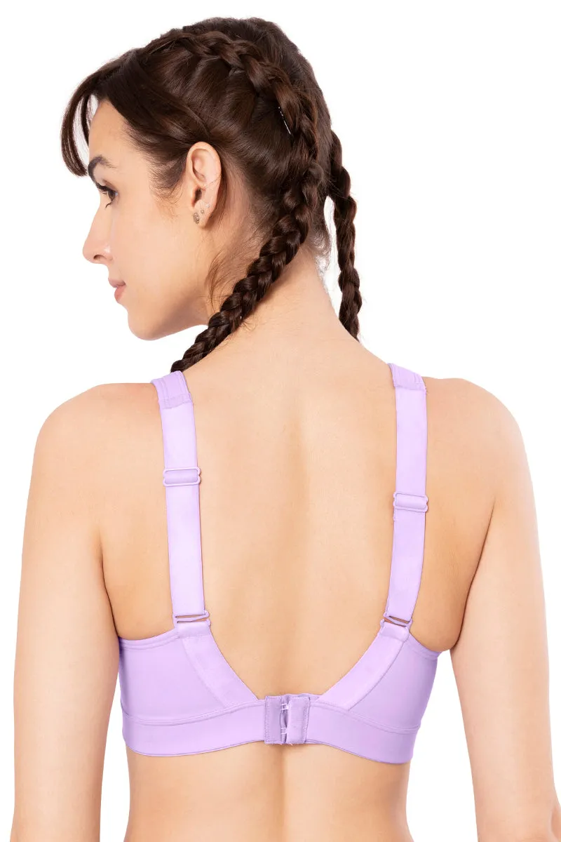 Energize High Impact Round Neck Sports Bra - Digital Lavender