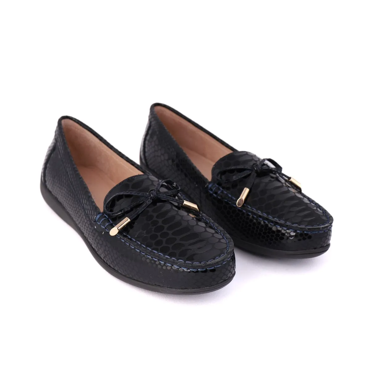 ERIN Navy Croc Patent