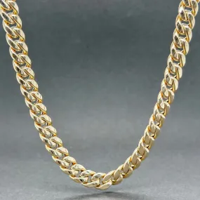 Estate 10K Y Gold 6.71mm 22” Curb Link Chain