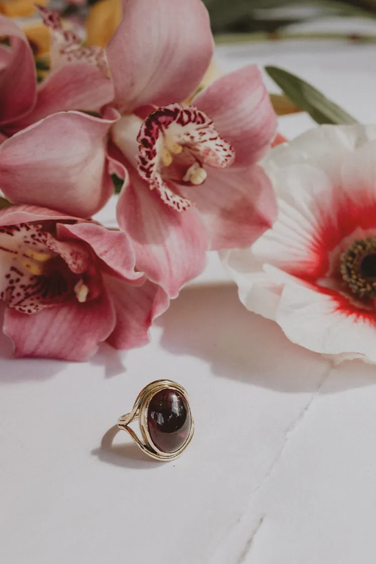 Evil Eye Ring - Pink Tourmaline 14K