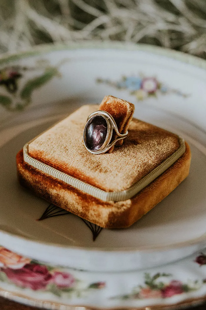 Evil Eye Ring - Pink Tourmaline 14K