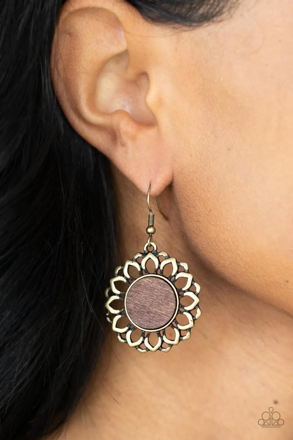 Farmhouse Fashionista - Brass Earring