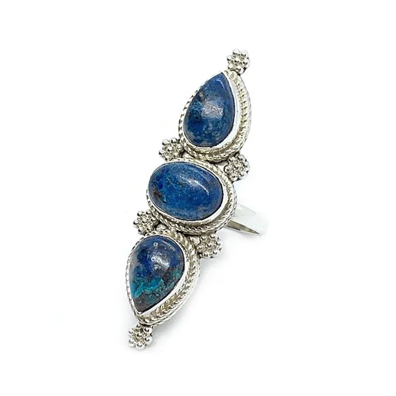 Fennec Azurite Bohemian Style Ring