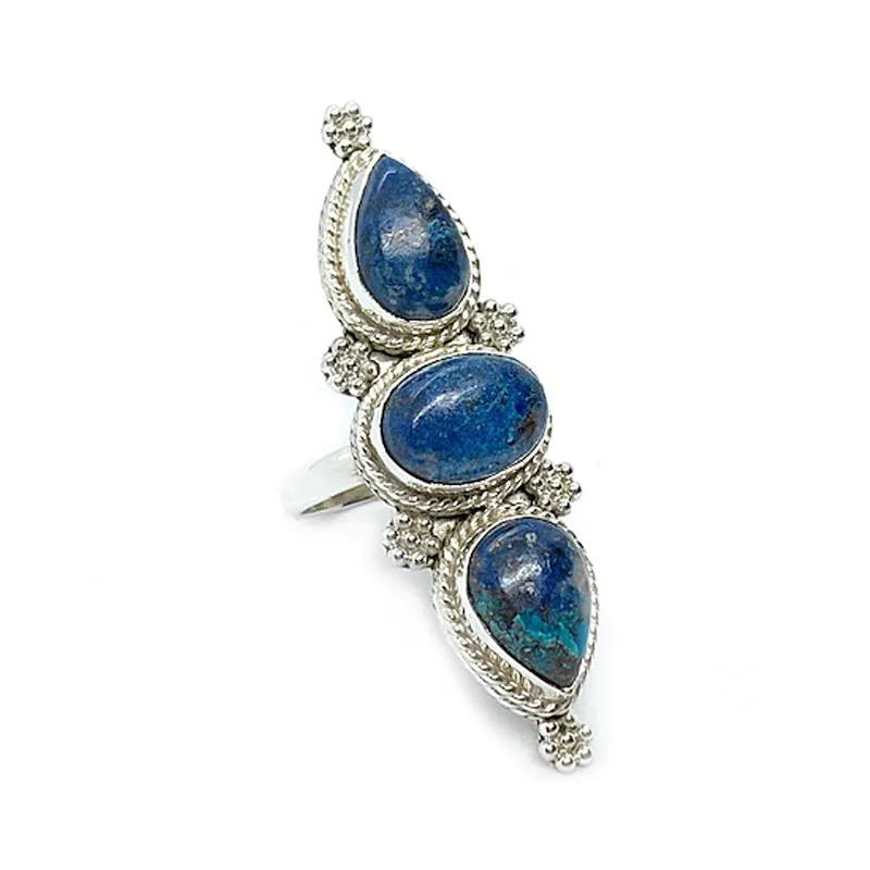 Fennec Azurite Bohemian Style Ring