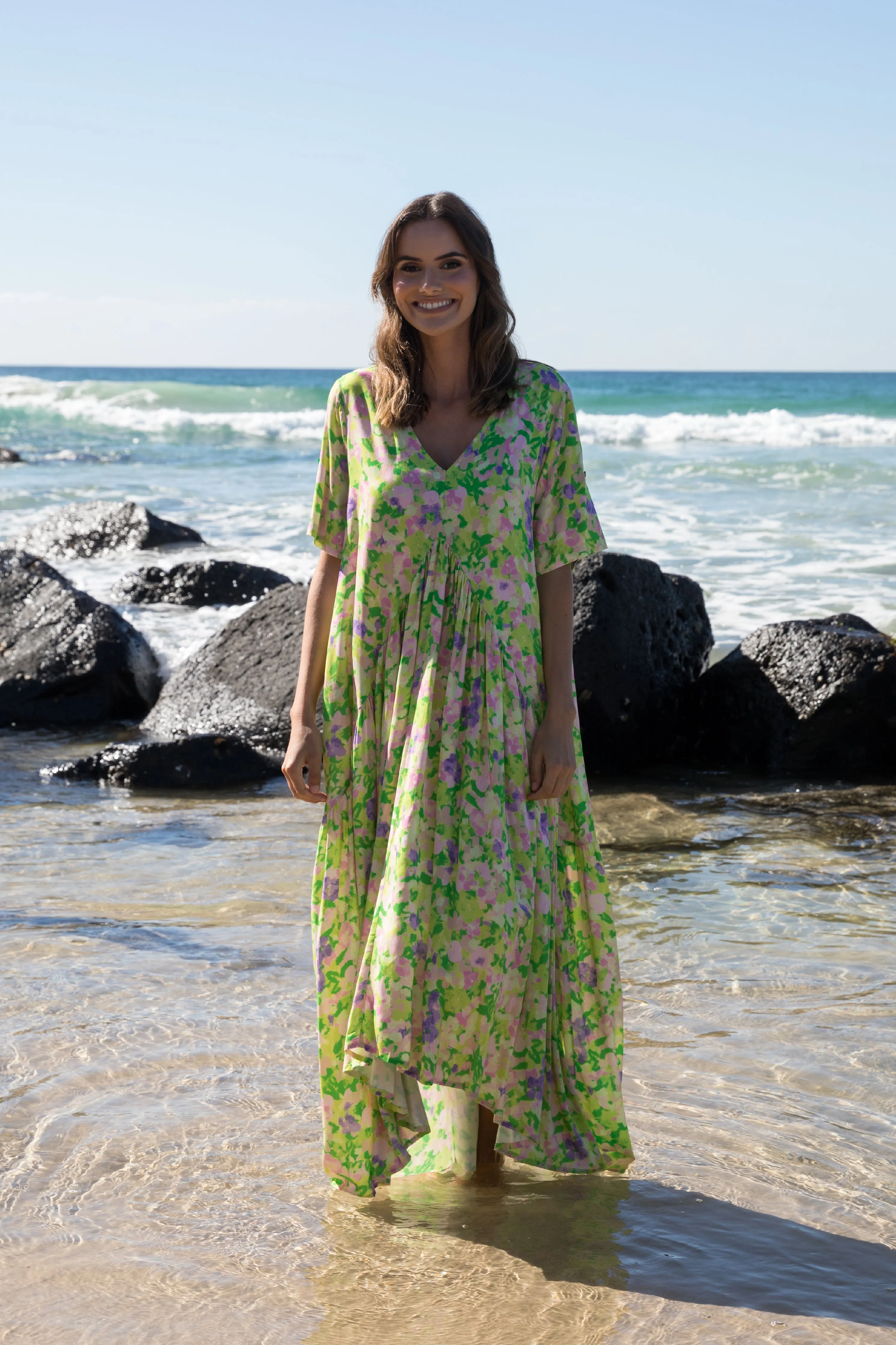 FINAL SALE Peak Maxi Dress in Summer Garden