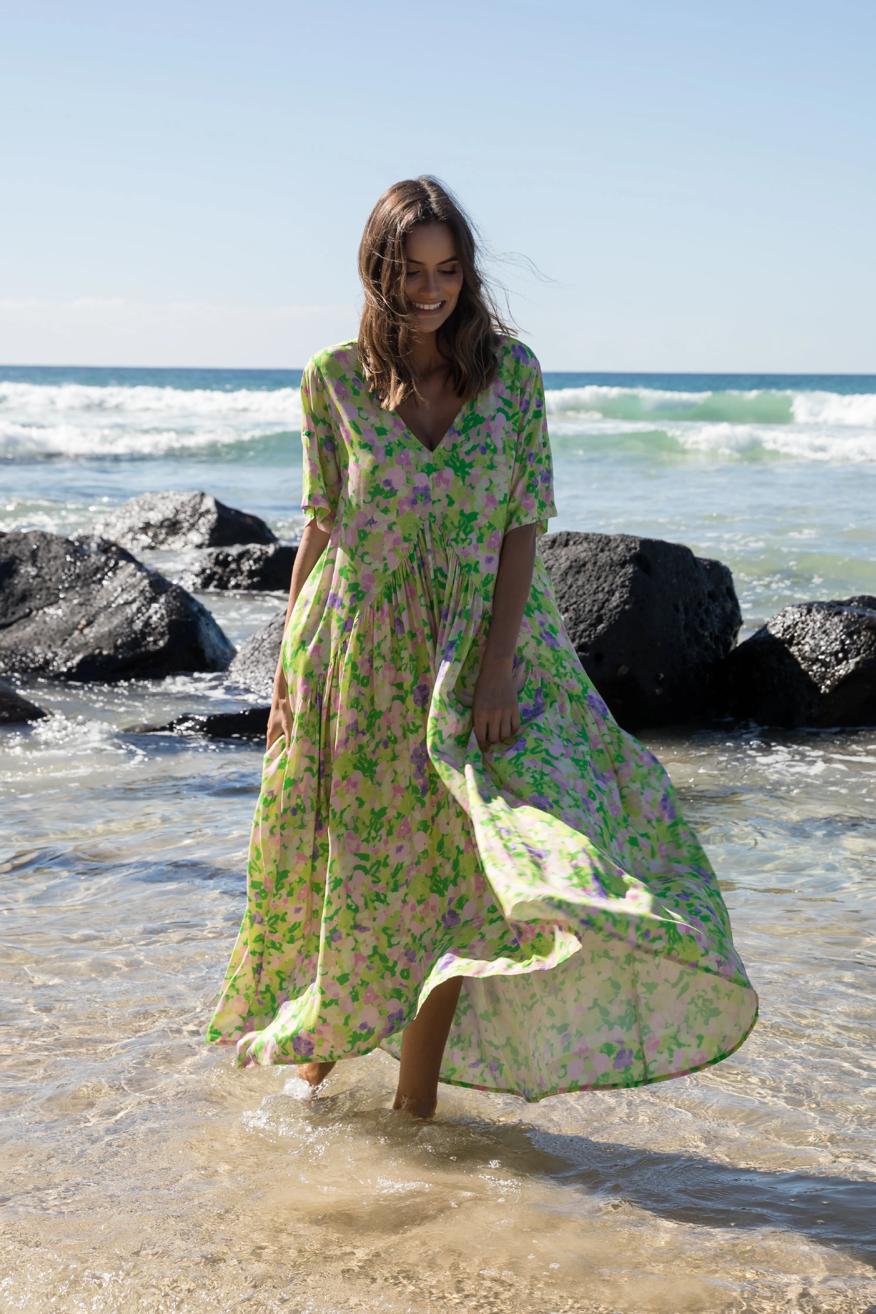 FINAL SALE Peak Maxi Dress in Summer Garden