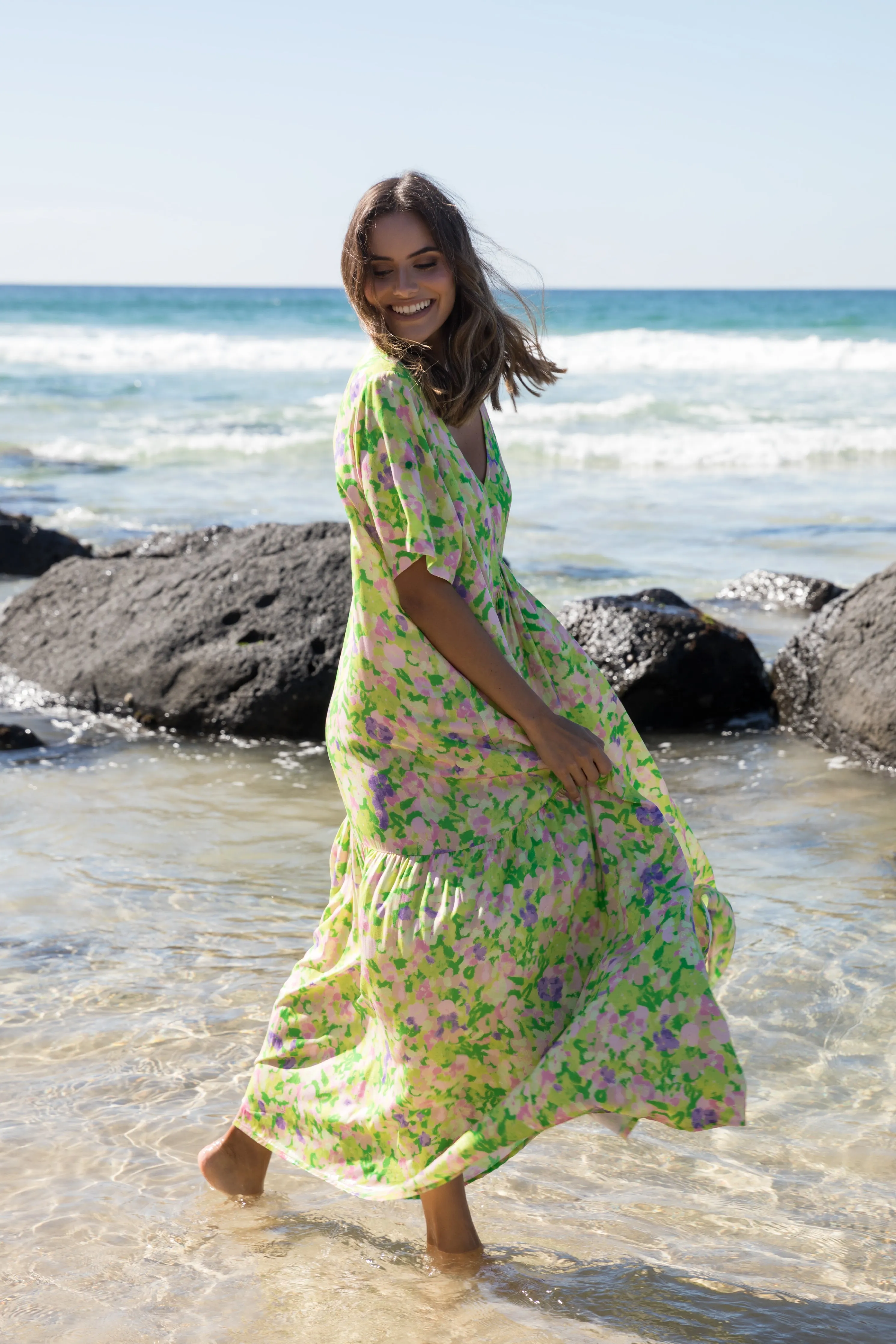 FINAL SALE Peak Maxi Dress in Summer Garden