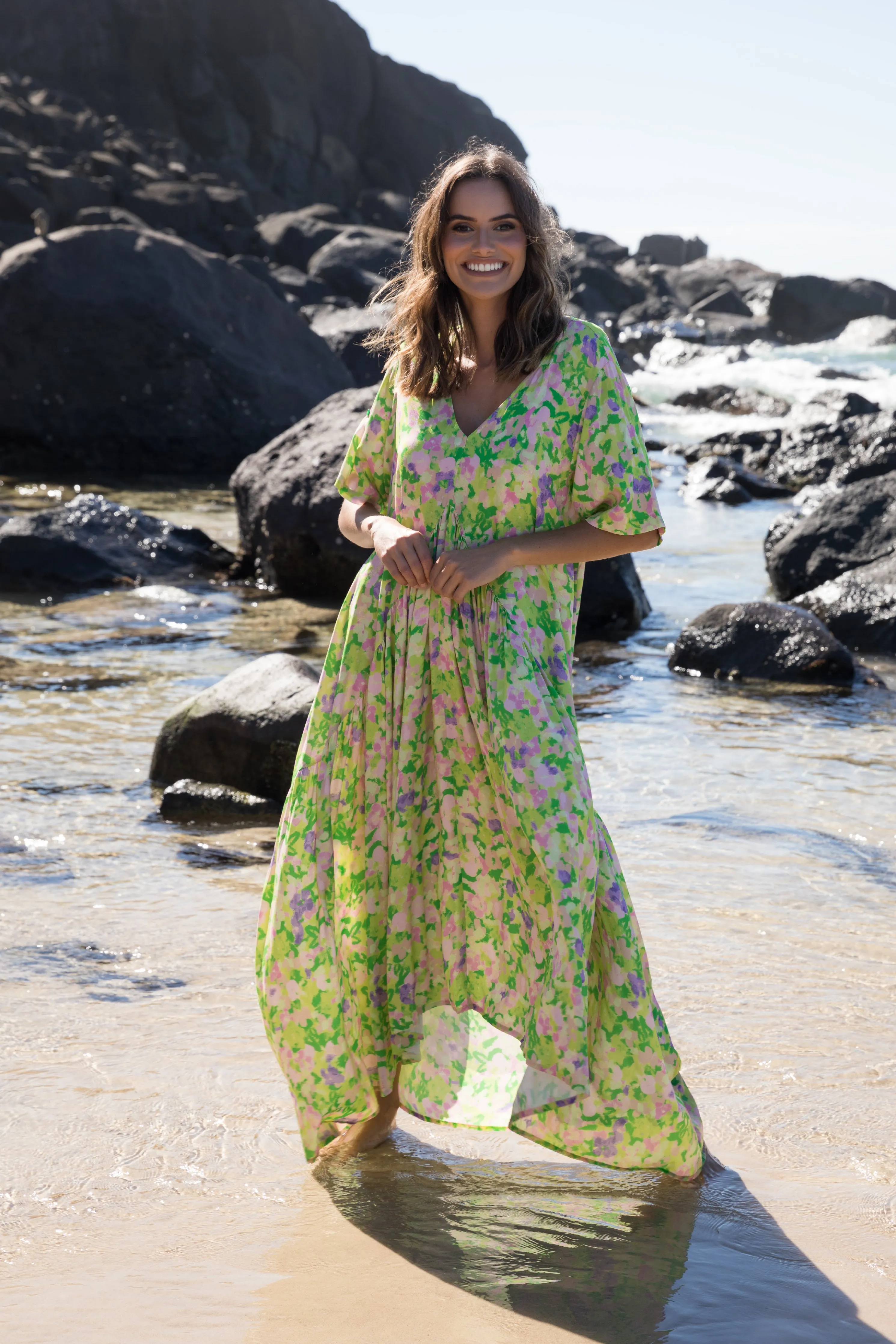 FINAL SALE Peak Maxi Dress in Summer Garden