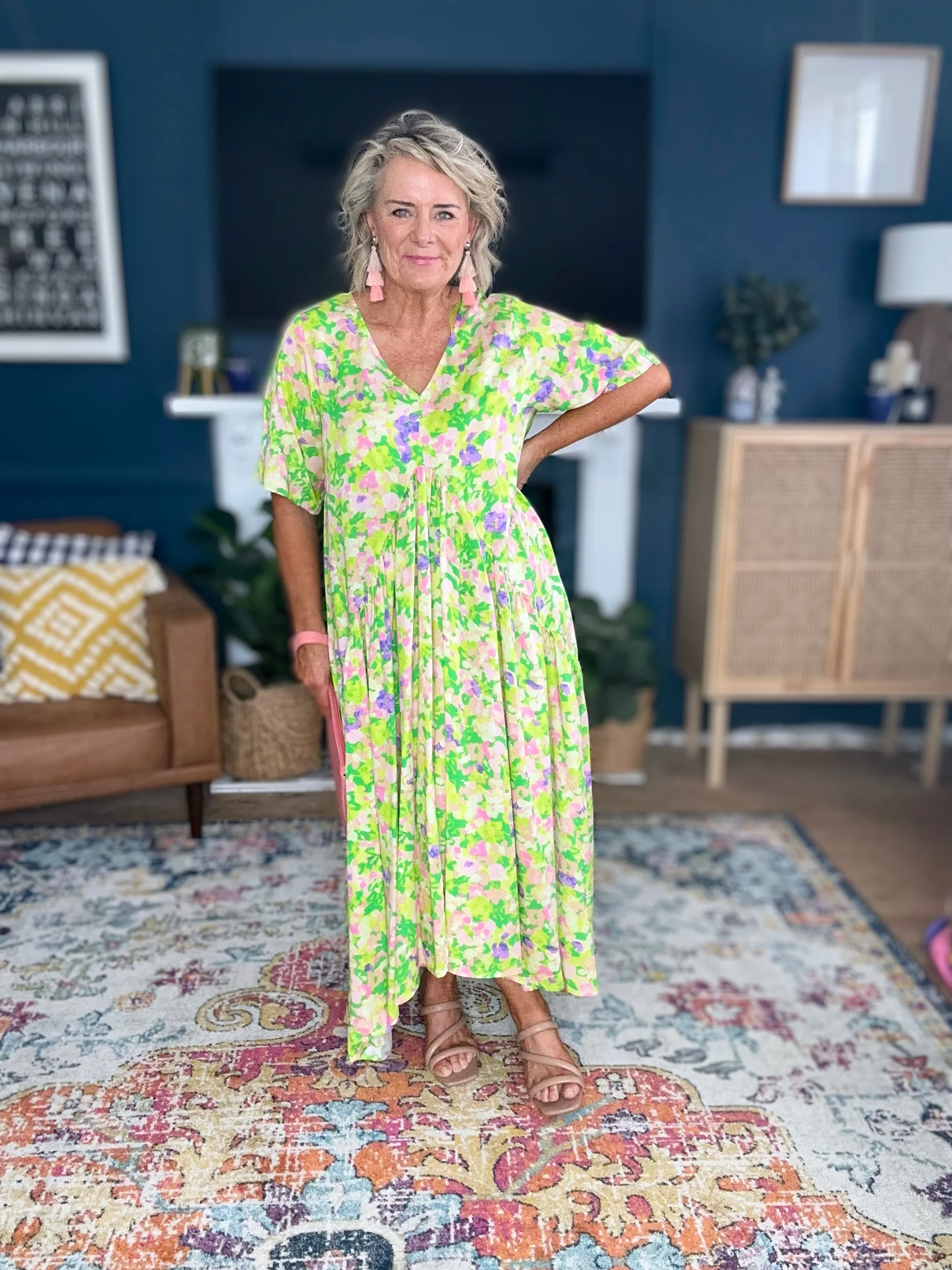 FINAL SALE Peak Maxi Dress in Summer Garden