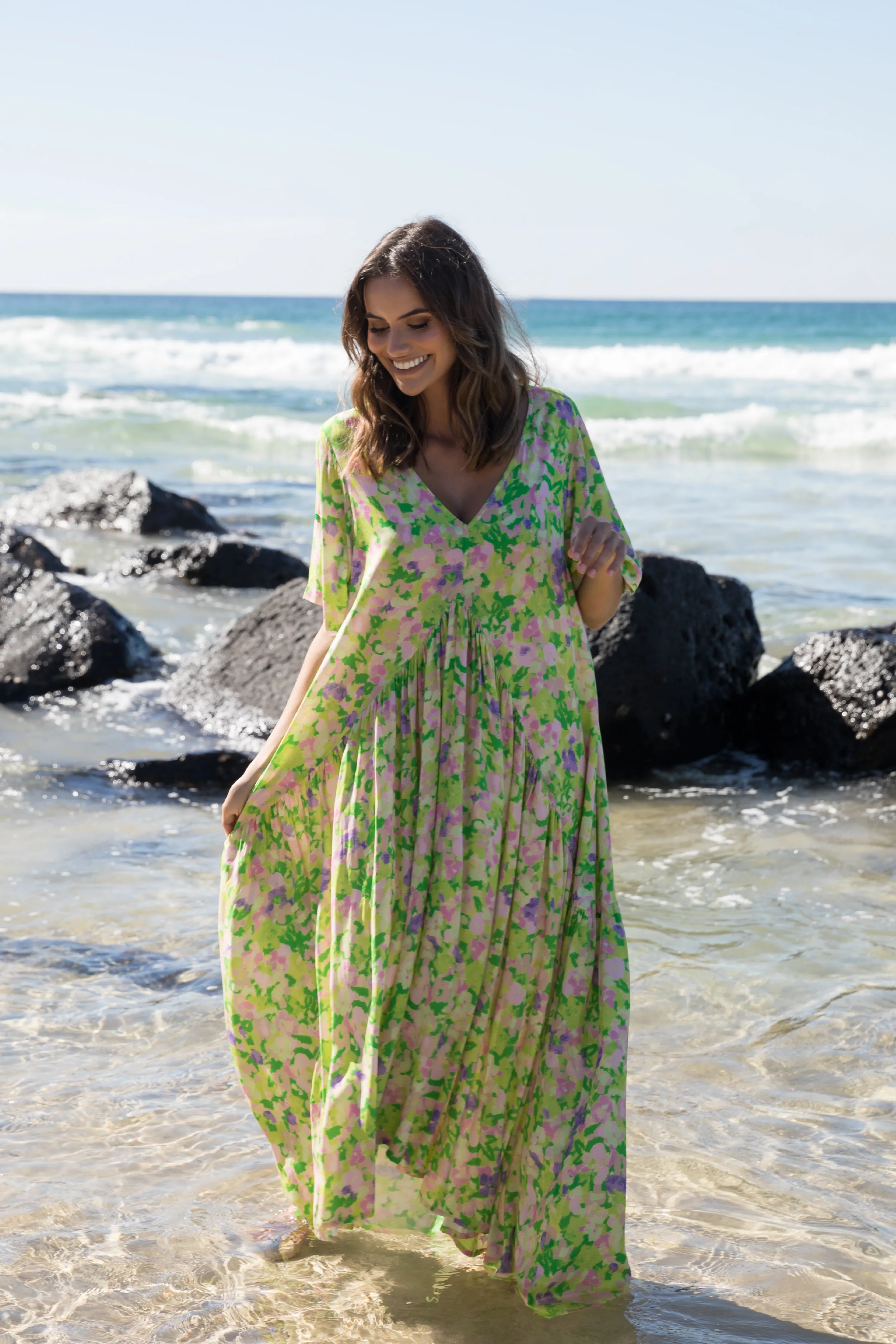 FINAL SALE Peak Maxi Dress in Summer Garden