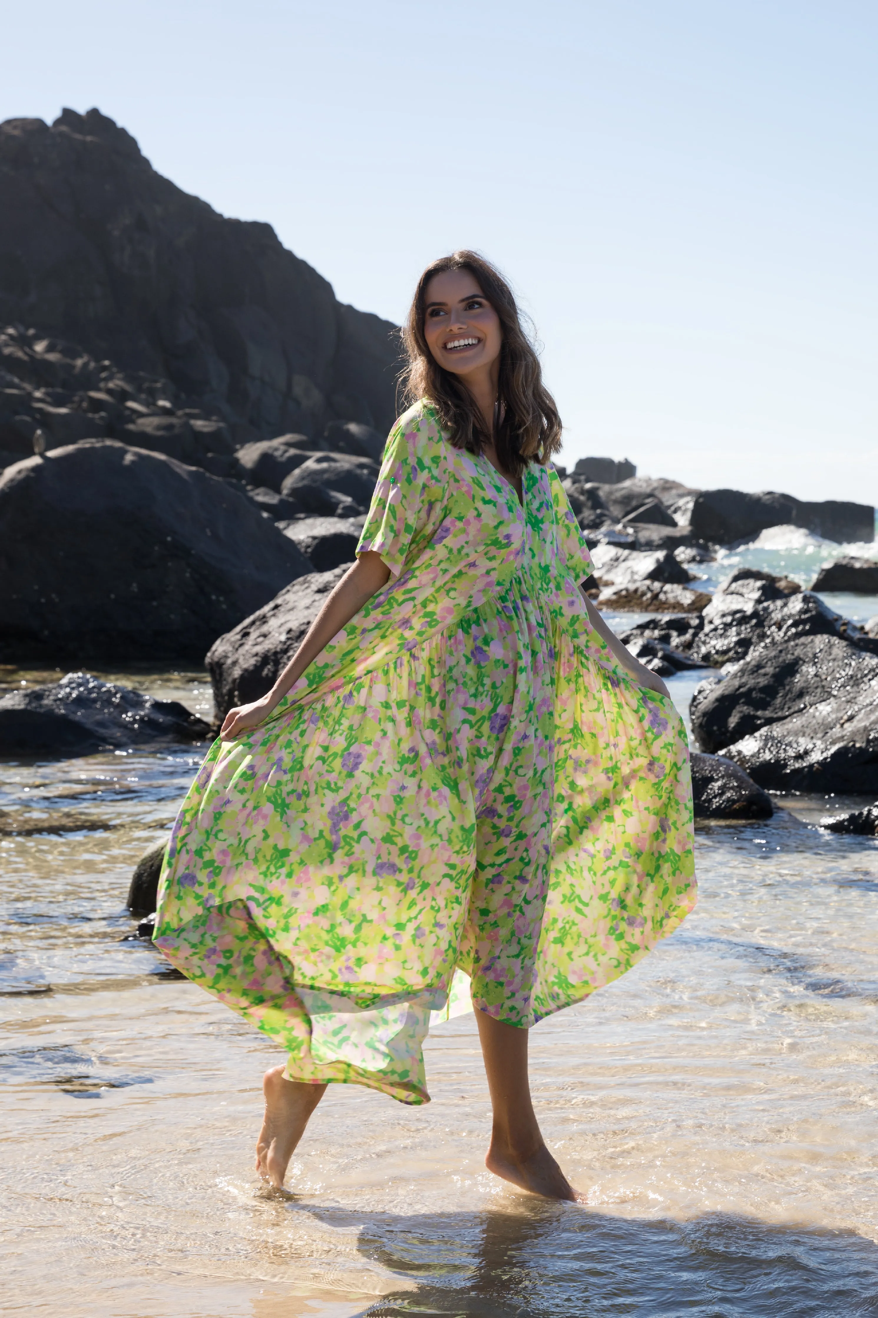 FINAL SALE Peak Maxi Dress in Summer Garden