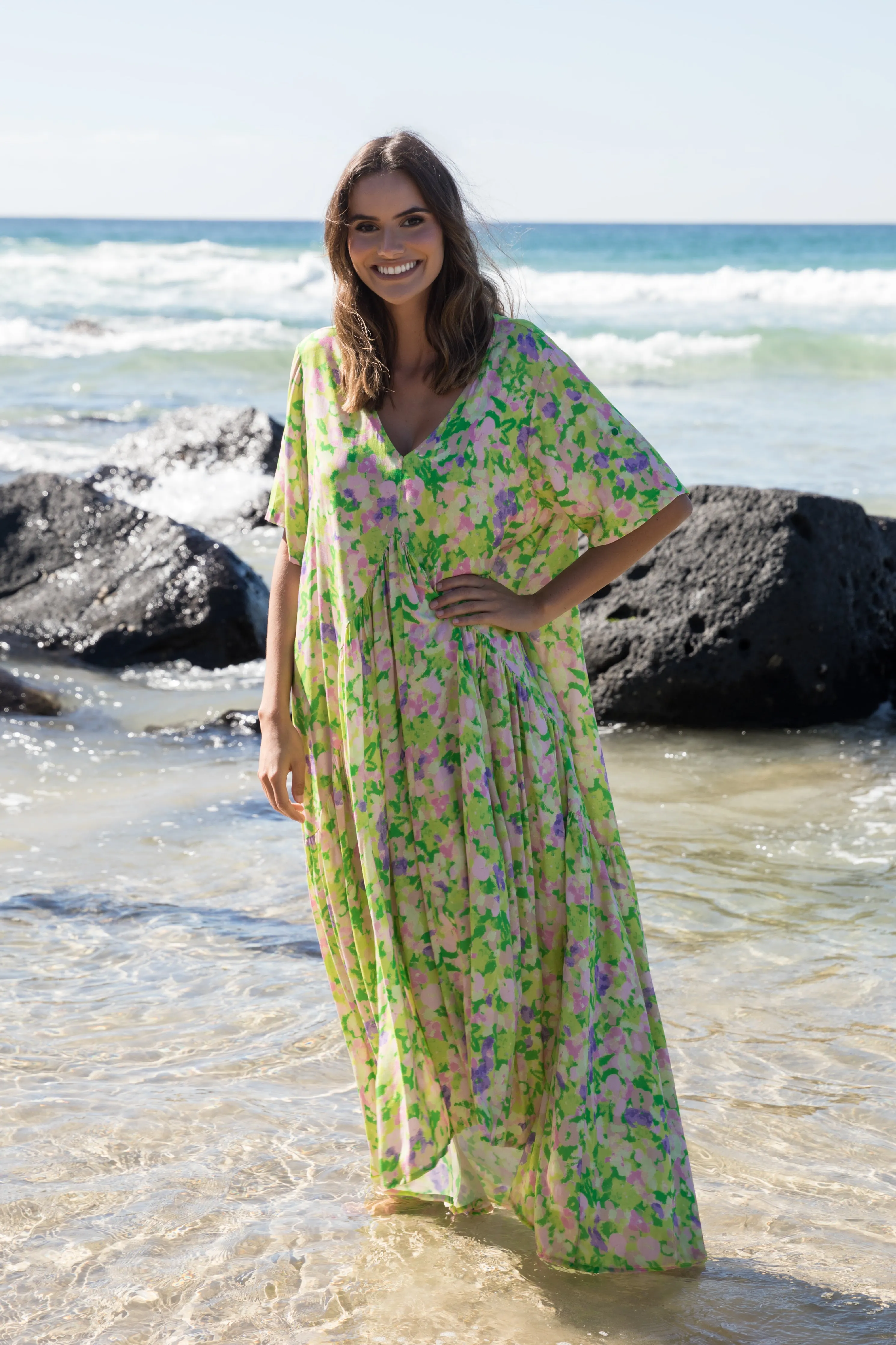 FINAL SALE Peak Maxi Dress in Summer Garden