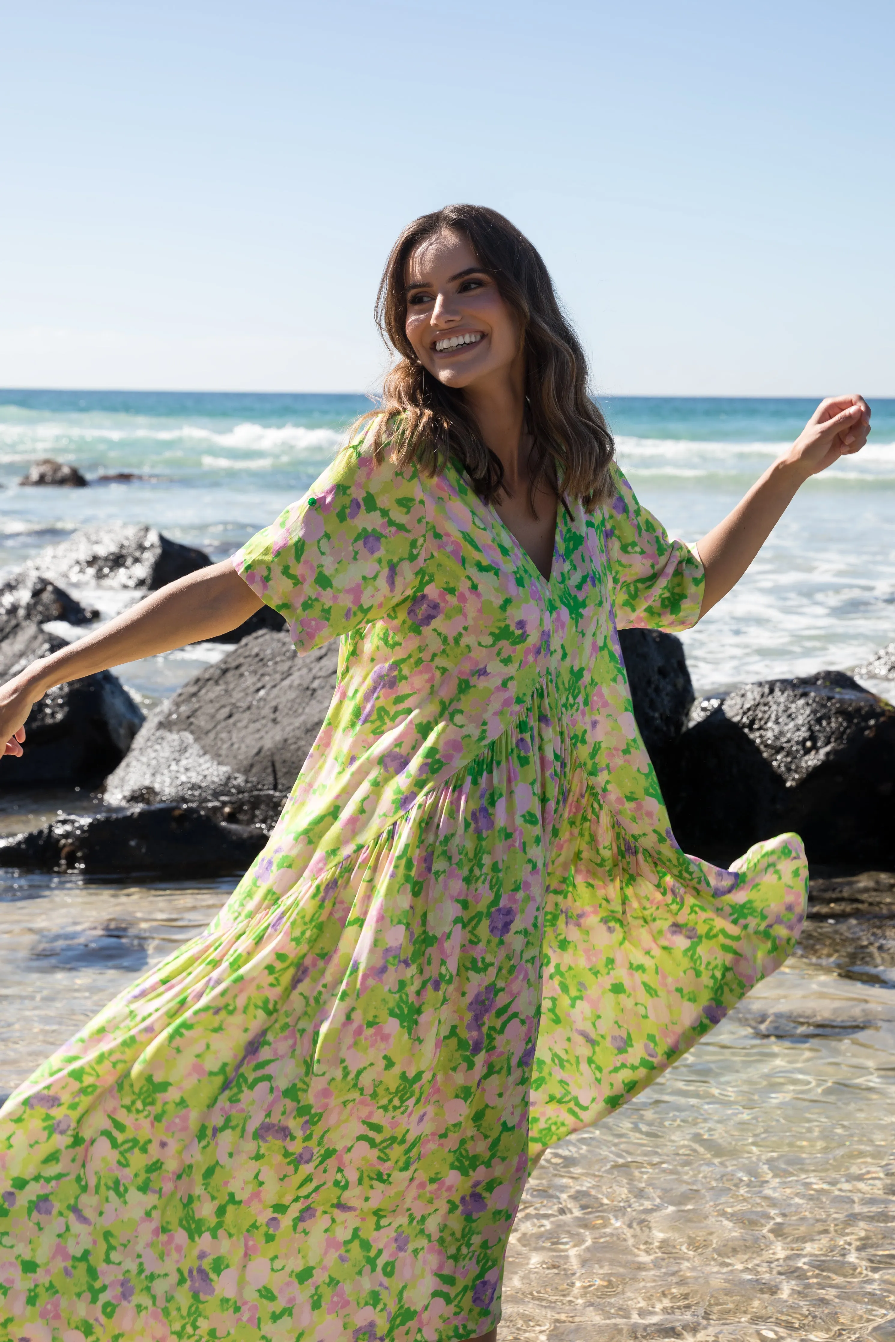 FINAL SALE Peak Maxi Dress in Summer Garden