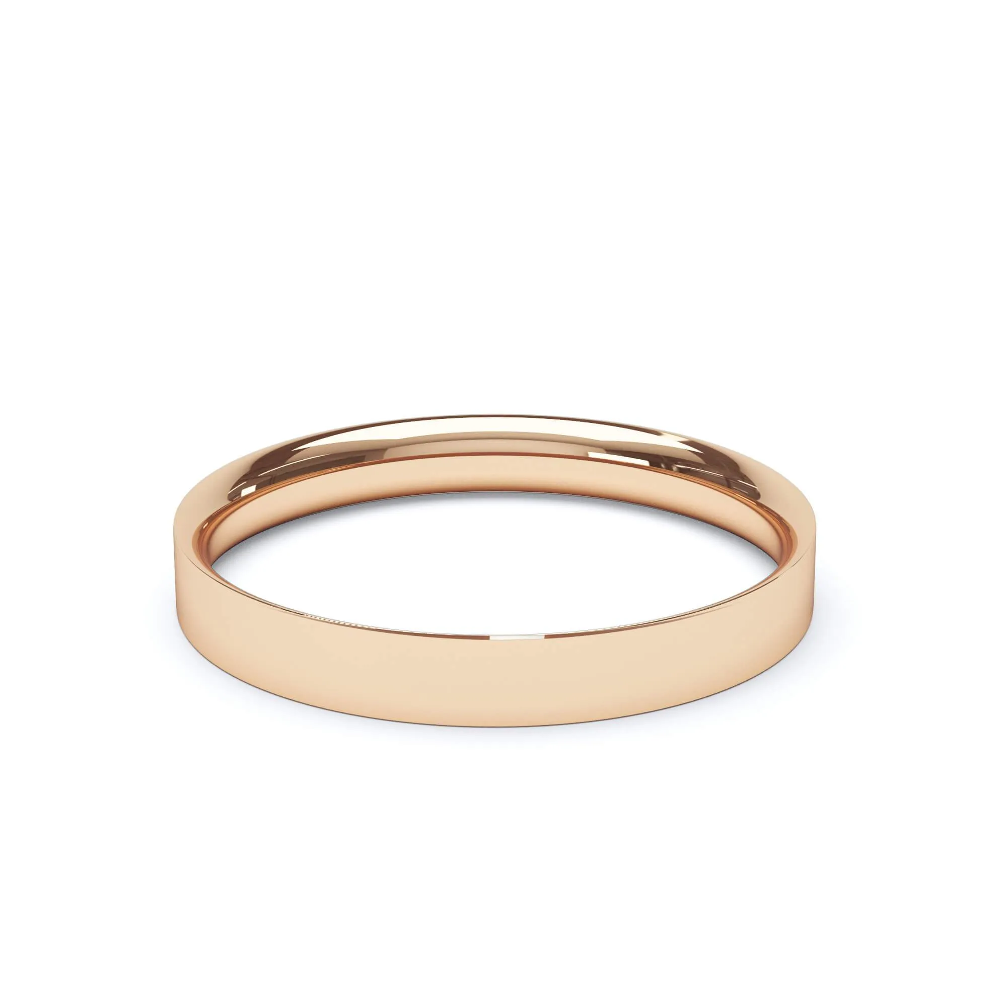 - Flat Court Profile Plain Wedding Ring 18k Rose Gold