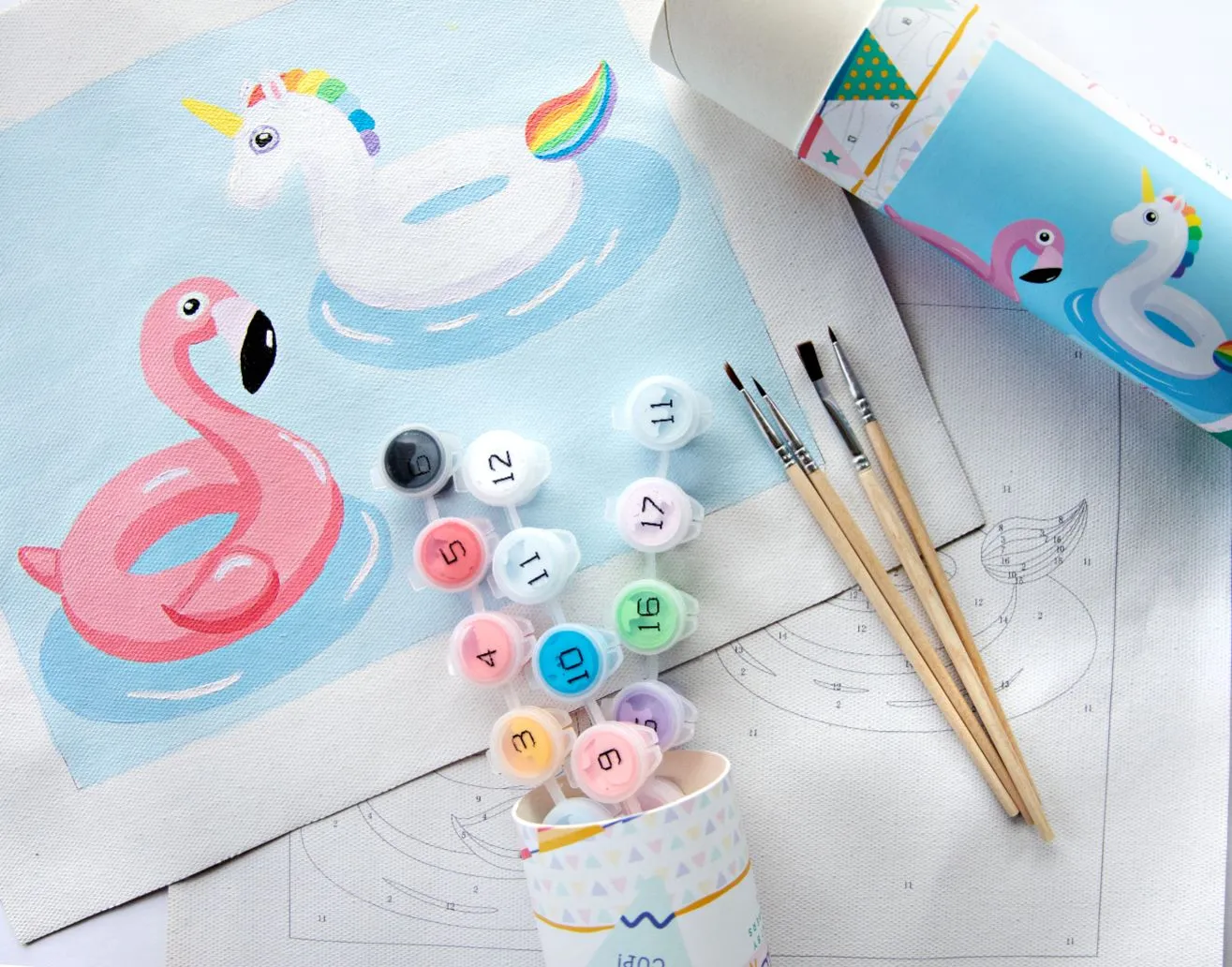 Floating Fun Paint-by-Numbers by Pink Picasso Kits