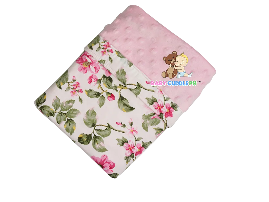 Flora in Light Pink - Babycuddle Minky Blanket