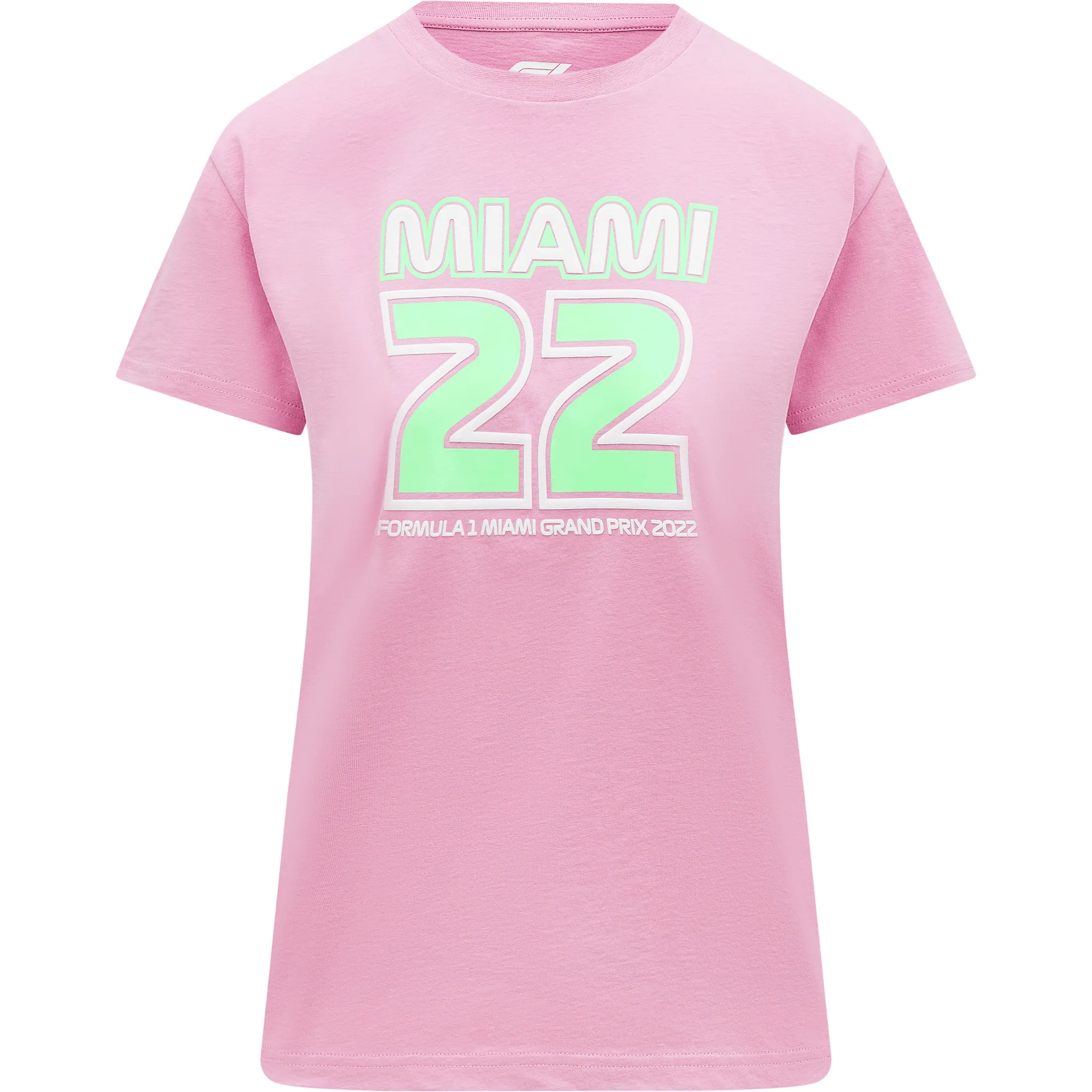 Formula 1 Tech Collection F1 Miami GP Women's Pastel T-Shirt- Pink/Yellow