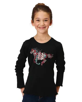 Girls' Jersey Knit Long Sleeve Tee