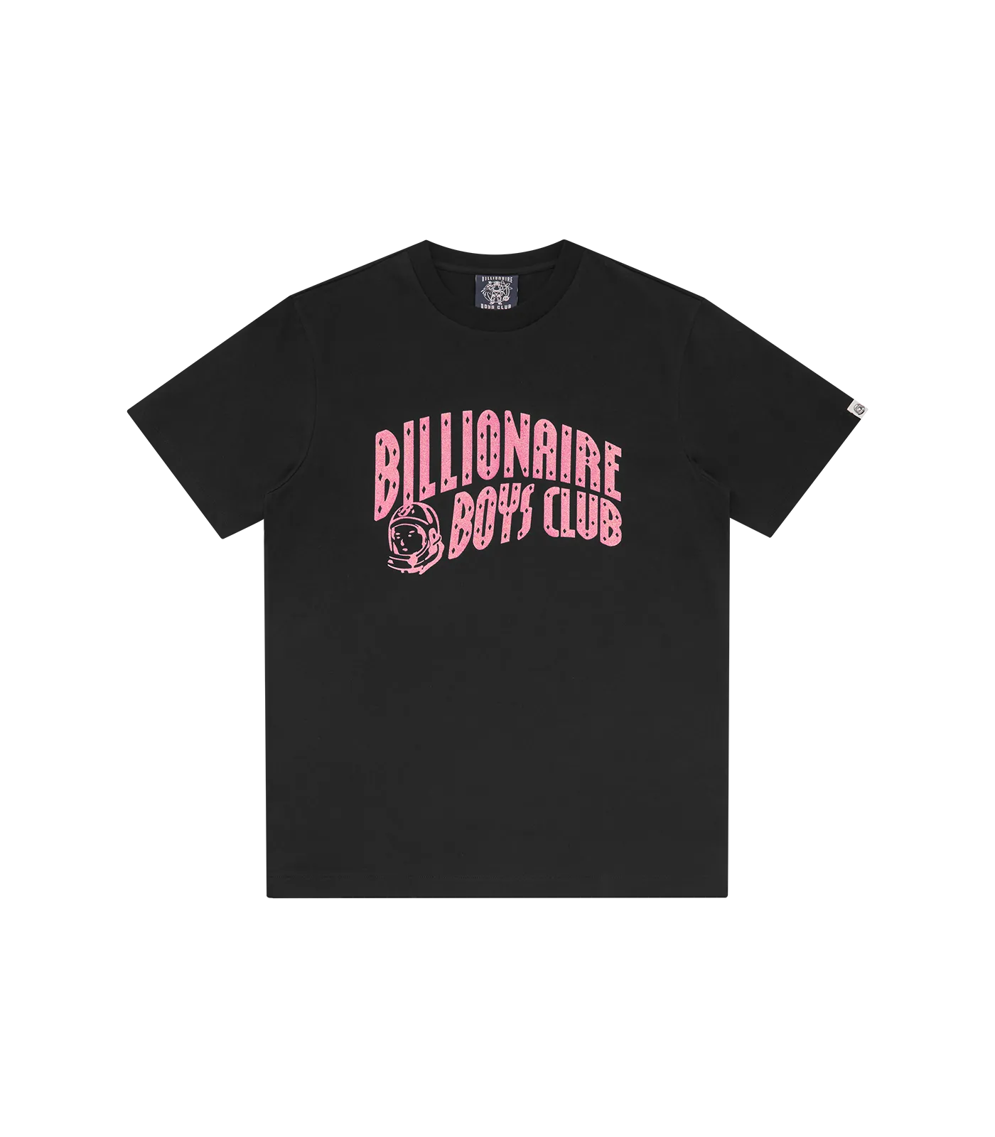 GLITTER ARCH LOGO T-SHIRT - BLACK/PINK