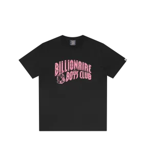 GLITTER ARCH LOGO T-SHIRT - BLACK/PINK