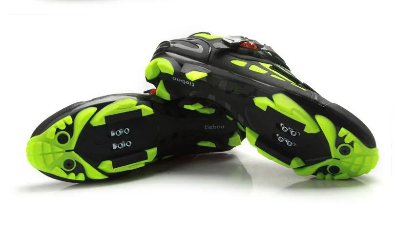 Green Black Pro MTB Cycling Shoes