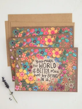 Greeting Card Bundle, Set of 3 - Make The World Better