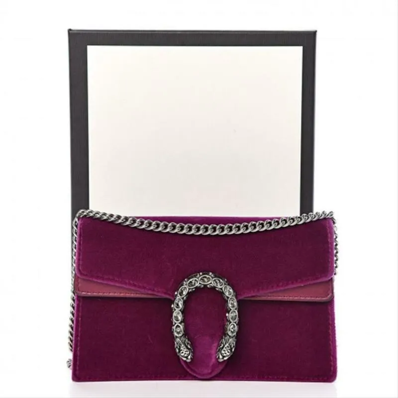 Gucci Dionysus Super Mini Fuchsia Purple Velvet Cross Body Bag