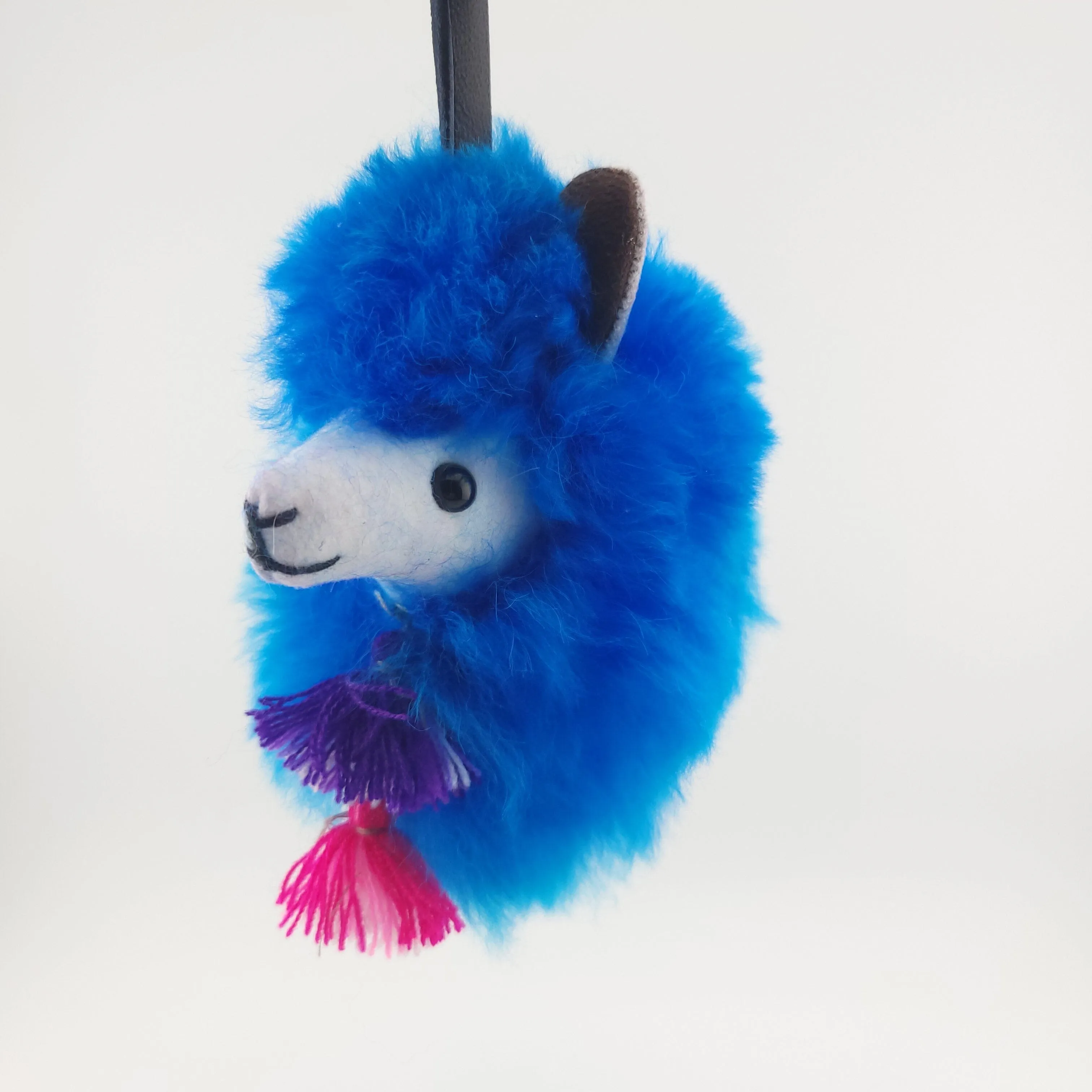 Happy Alpaca Face Keychain