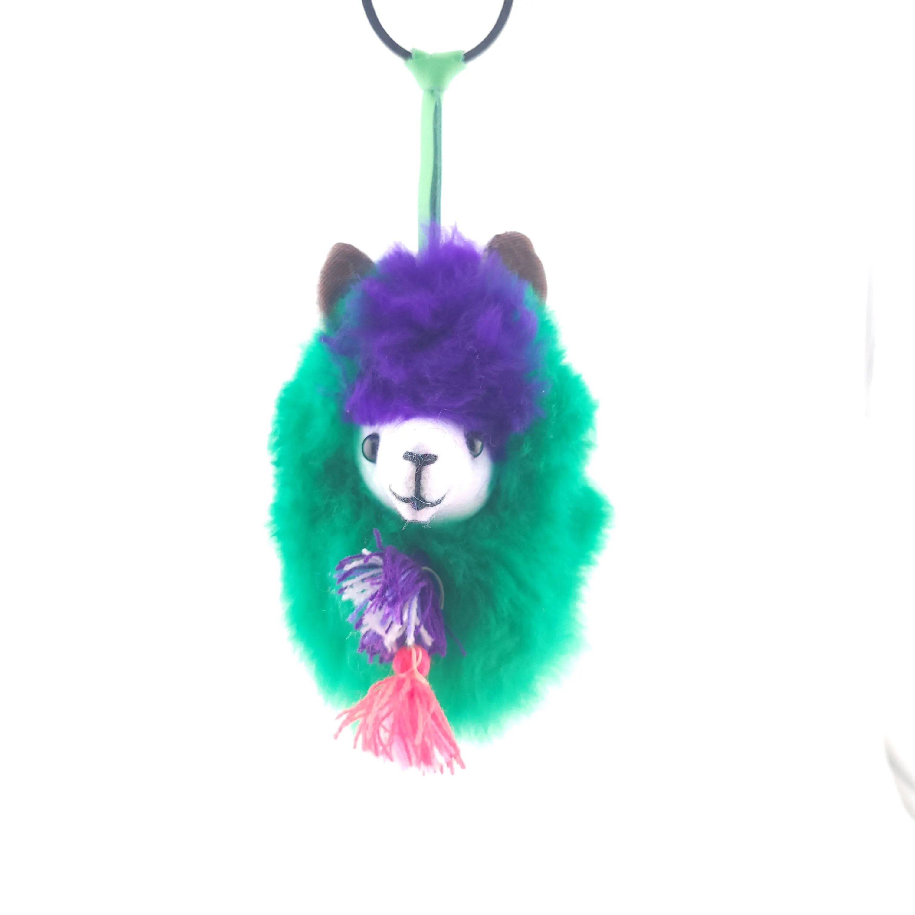 Happy Alpaca Face Keychain