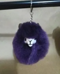 Happy Alpaca Face Keychain