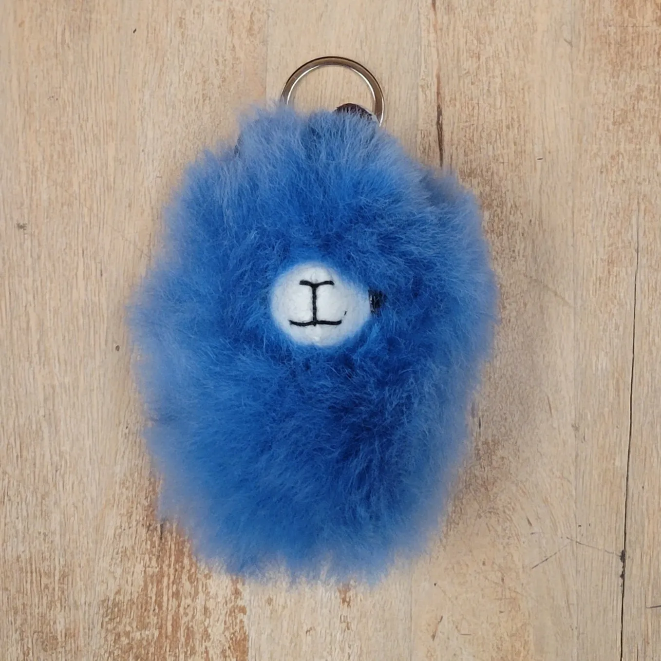 Happy Alpaca Face Keychain