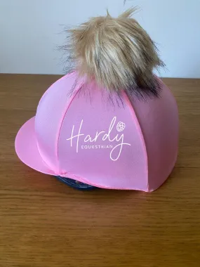 Hardy Equestrian Perton Sugar Pink Hat Silk With Removable Pom Pom