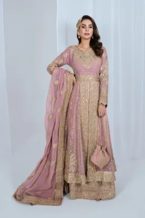 Haseens Noor Begum Pakistani Wedding Wear Chiffon Maxi Dress HAS08