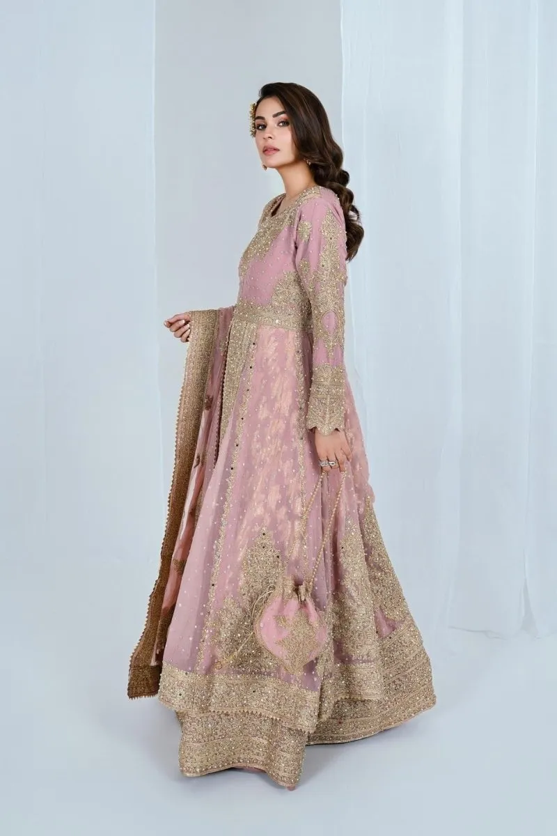 Haseens Noor Begum Pakistani Wedding Wear Chiffon Maxi Dress HAS08