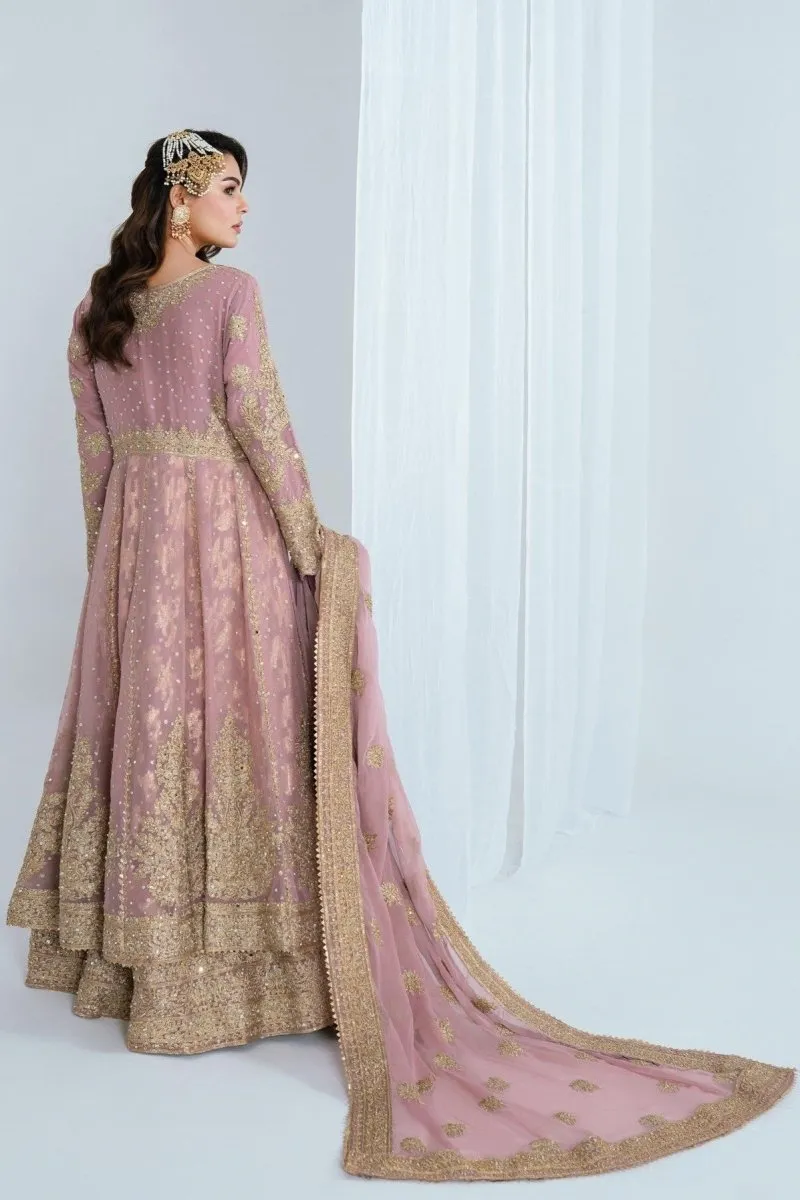 Haseens Noor Begum Pakistani Wedding Wear Chiffon Maxi Dress HAS08