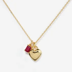 Heart Birthstone Necklace