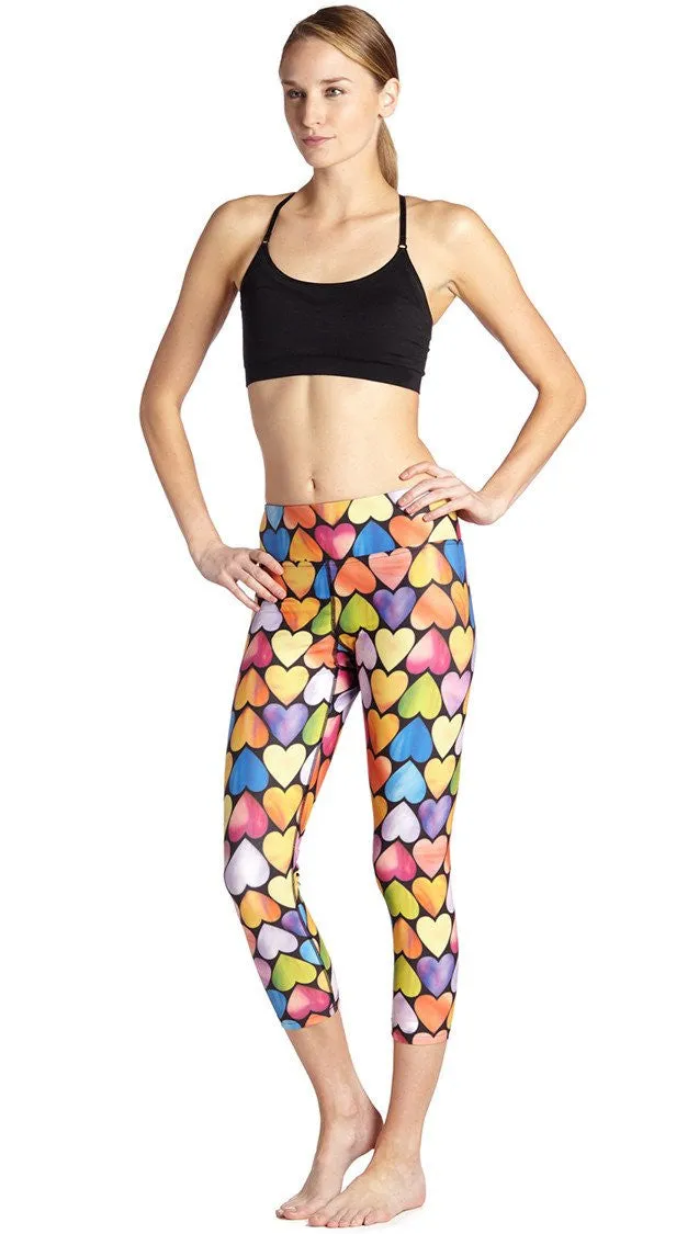 Hearts - Triathlon Capri Leggings - CUSTOM ORDER