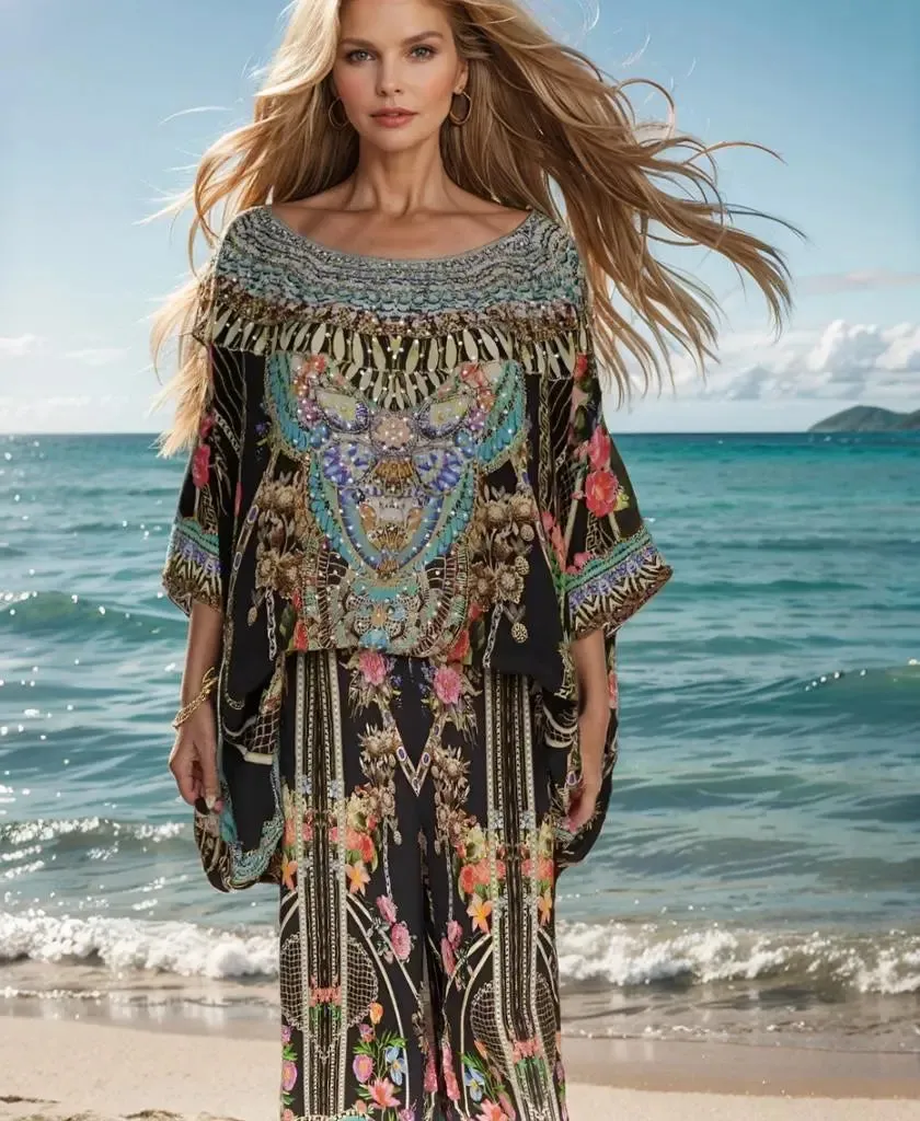 Hi-low Kaftan by Fashion Spectrum (Capri)