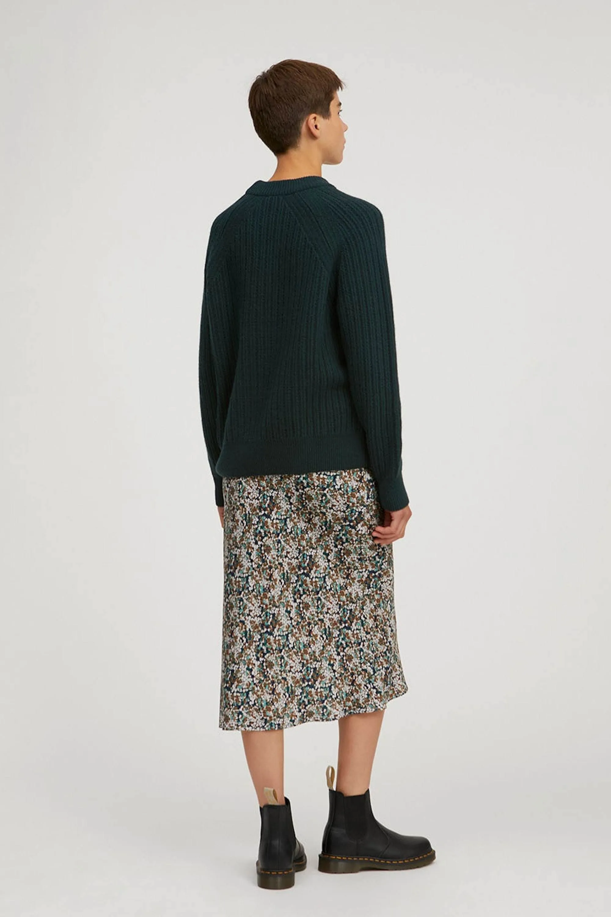 hinaa knit sweater deep lake