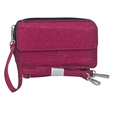 Hot Pink Glitter NGIL Canvas All in One Wallet