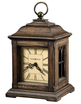 Howard Miller Talia Carriage Mantel Clock - Antique Oak Finish - Aged dial