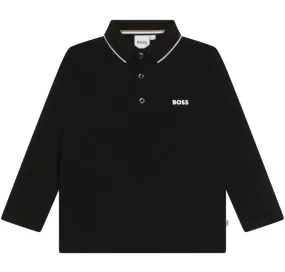 Hugo Boss Kids Long Sleeve Polo Black J25M34-09B