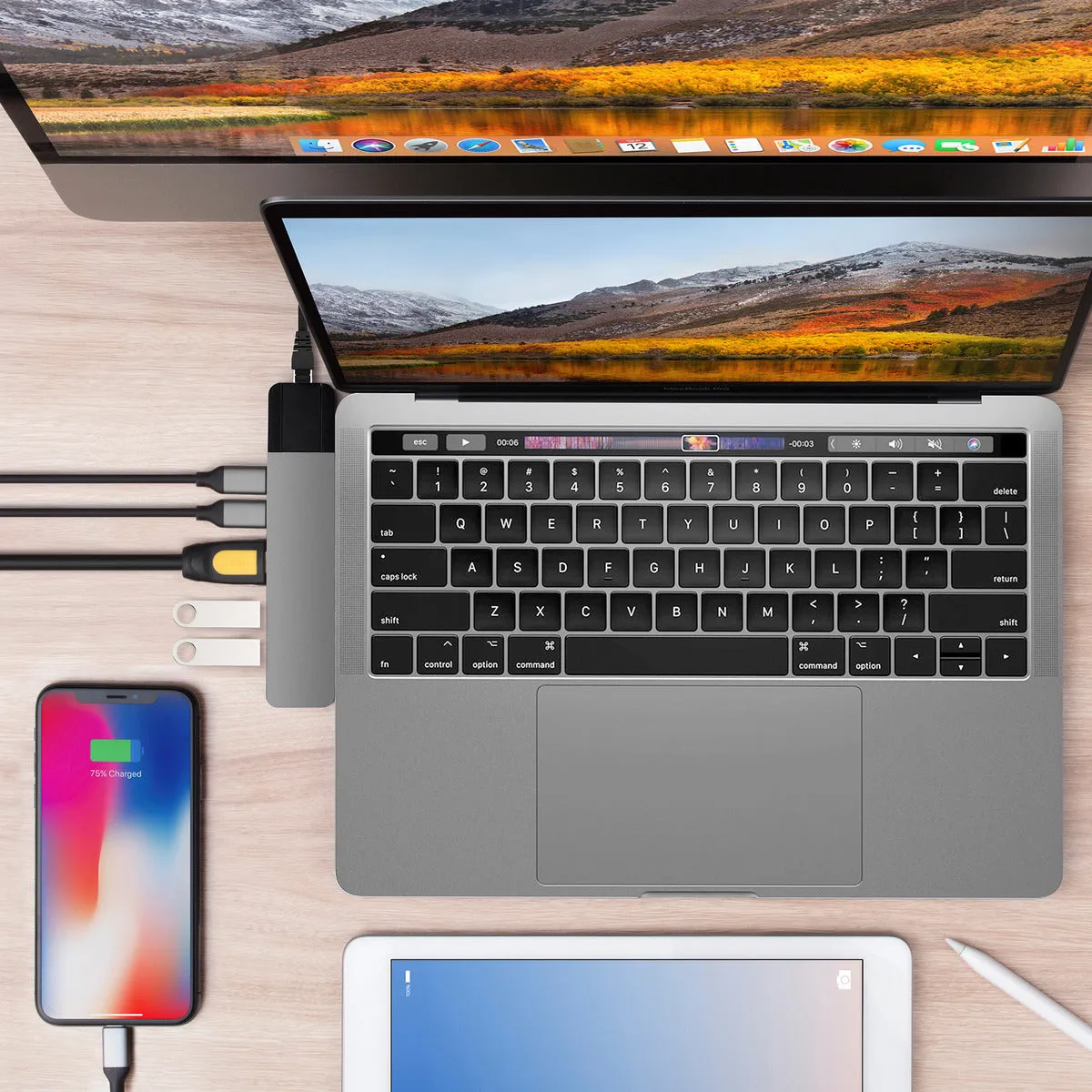 HyperDrive NET 6-in-2 USB-C Hub - Grey