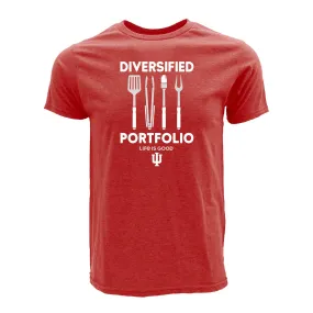 Indiana Hoosiers Life is Good Diversified Portfolio T-Shirt